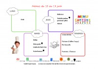 menus du 10 au 13 juin