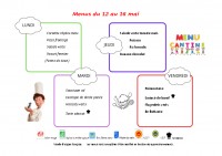 menus du 12 au 16 mai 2025