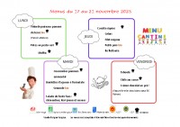 menus du 17 au 21 novembre 2025