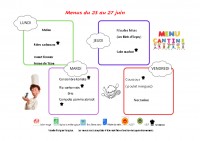 menus du 23 au 27 juin