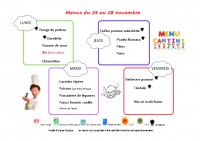 menus du 24 au 28 novembre 2025